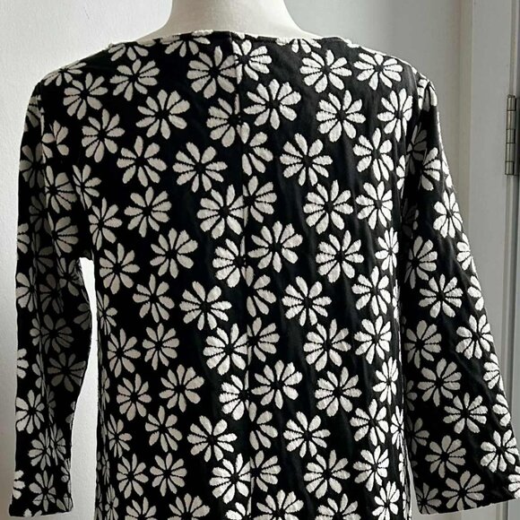 La Fée Maraboutée Black & White Jacquard Daisy Short Shift  Dress – EU 38 - Picture 8 of 13